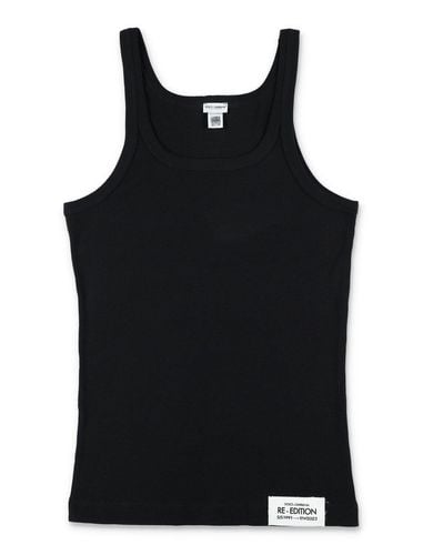 Logo Patch Scoop Neck Tank Top - Dolce & Gabbana - Modalova