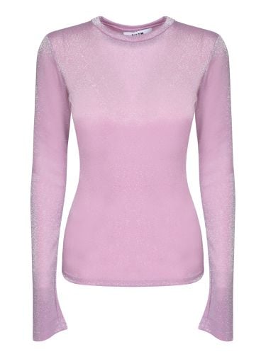 MSGM Lurex Pink Top - MSGM - Modalova