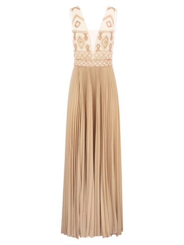 Red Carpet Dress With Embroidery - Elisabetta Franchi - Modalova