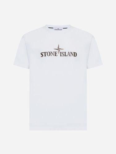 Stone Island Logo Cotton T-shirt - Stone Island - Modalova