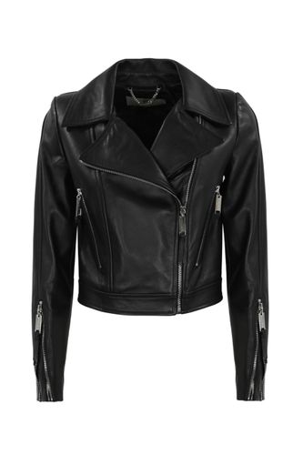 Leather Biker Jacket - Elisabetta Franchi - Modalova