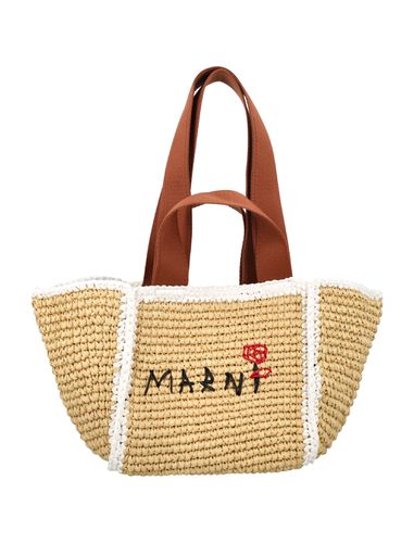 Raffia Effect Macramé Knitted Sillo Shopping Bag - Marni - Modalova