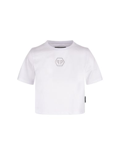 Crystal Hexagon Round Neck Ss T-shirt In - Philipp Plein - Modalova