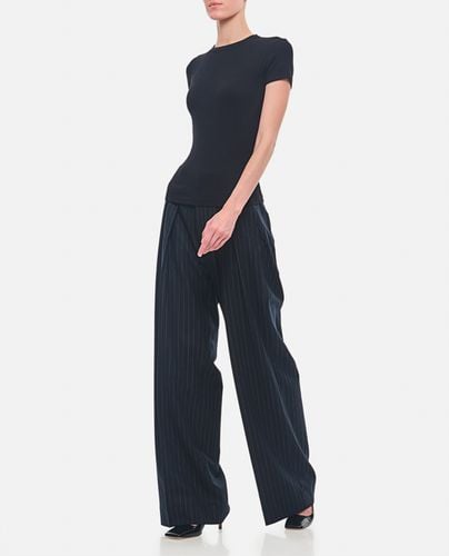 Plan C Wide Leg Pinstripe Pants - Plan C - Modalova