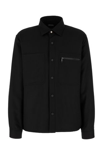 Zegna Black Wool Jacket - Zegna - Modalova