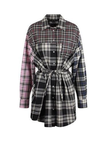 MSGM Tartan Shirt Dress - MSGM - Modalova