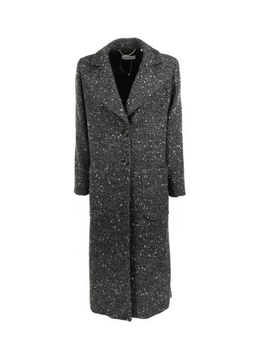 Marella Long Grey Coat With Pockets - Marella - Modalova