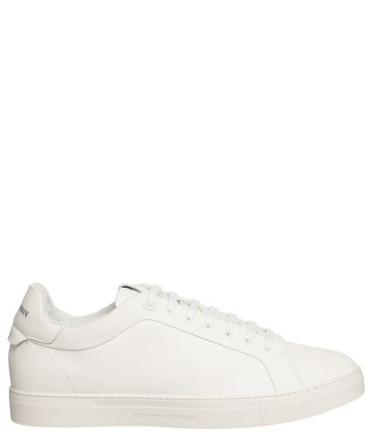 Emporio Armani Leather Sneakers - Emporio Armani - Modalova