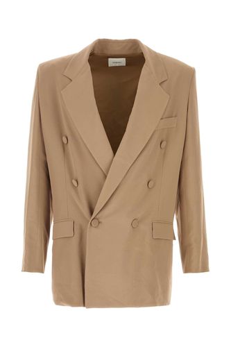 Saint Laurent Camel Crepe Blazer - Saint Laurent - Modalova