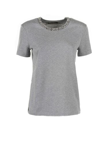 Embellished Crewneck T-shirt - Max Mara Studio - Modalova