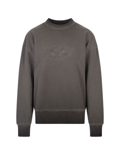 Sweatshirt With Washed Effect - MSGM - Modalova