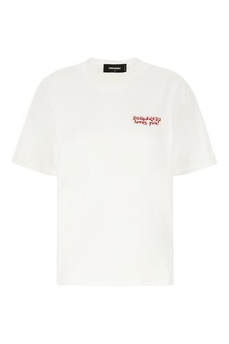 Dsquared2 White Cotton T-shirt - Dsquared2 - Modalova