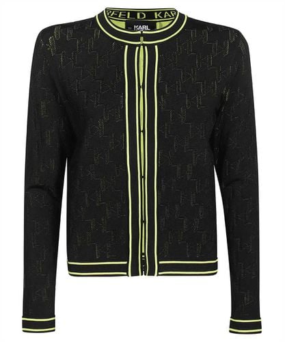 Cardigan With Decorative Inserts - Karl Lagerfeld - Modalova