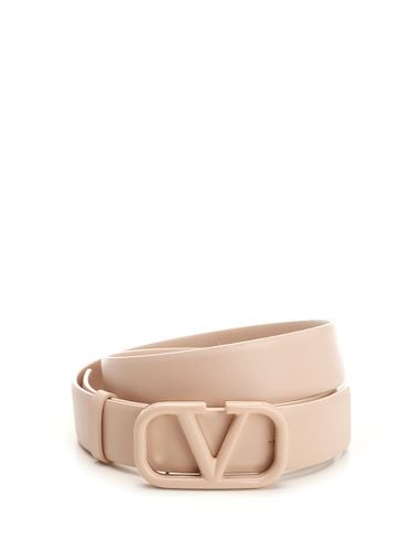 Nude Pink v Logo Belt - Valentino Garavani - Modalova