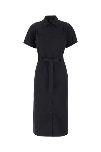 A. P.C. Black Cotton Shirt Dress - A.P.C. - Modalova