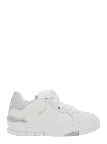 Area Haze Grey And Low Top Sneakers With Laminated Leather In Leather Blend Woman - Axel Arigato - Modalova