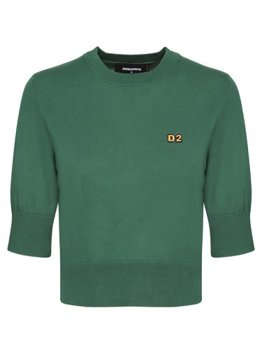 Cropped Cotton Sweater - Dsquared2 - Modalova