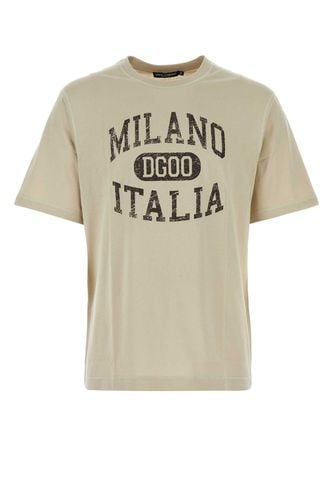 Beige Cotton T-shirt - Dolce & Gabbana - Modalova