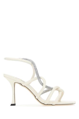 Ivory Leather Lonnie 90 Sandals - Jimmy Choo - Modalova