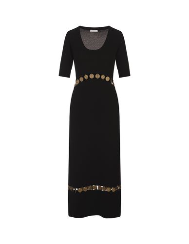 Knitted Long Dress With Medals - Paco Rabanne - Modalova