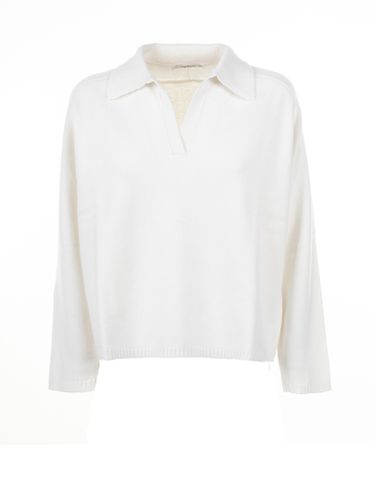 Kangra White Merino Wool Polo - Kangra - Modalova