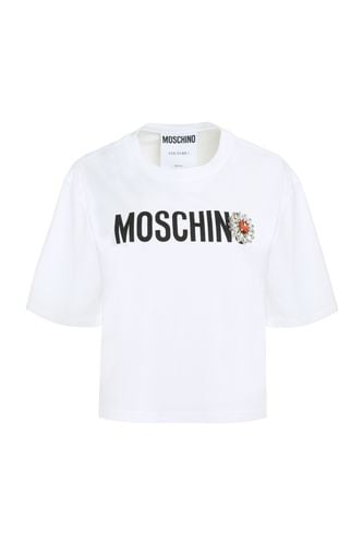 Moschino Logo Cotton T-shirt - Moschino - Modalova