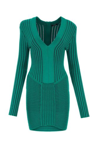 Embroidered Viscose Blend Mini Dress - Balmain - Modalova