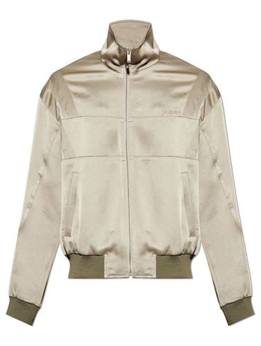 Zip-up High Neck Teddy Jacket - Saint Laurent - Modalova