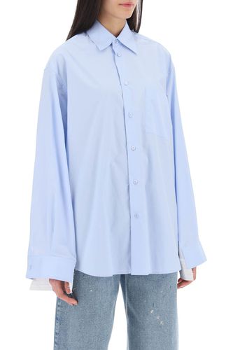 Poplin Shirt With Striped Inserts - MM6 Maison Margiela - Modalova