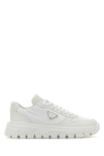 Leather And Nylon Sneakers - Prada - Modalova