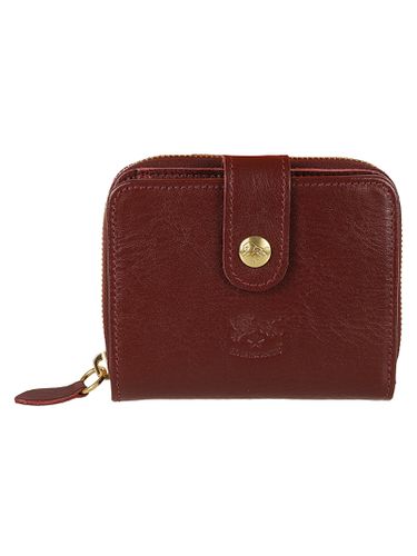 Zip-around Logo Stamp Medium Wallet - Il Bisonte - Modalova