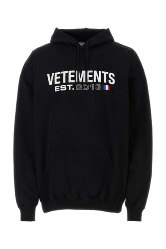 Cotton Blend Oversize Sweatshirt - VETEMENTS - Modalova