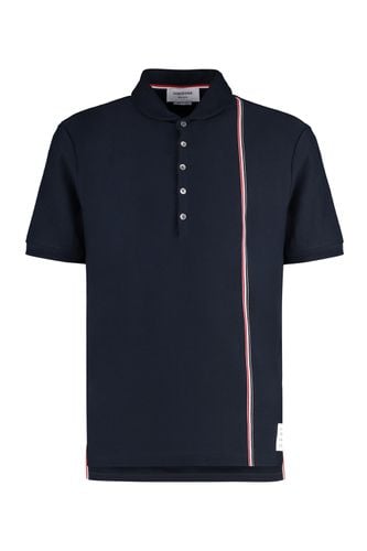 Short Sleeve Cotton Polo Shirt - Thom Browne - Modalova