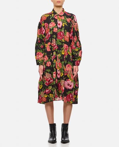 Flower Pattern Printed Shirt Dress - Junya Watanabe - Modalova