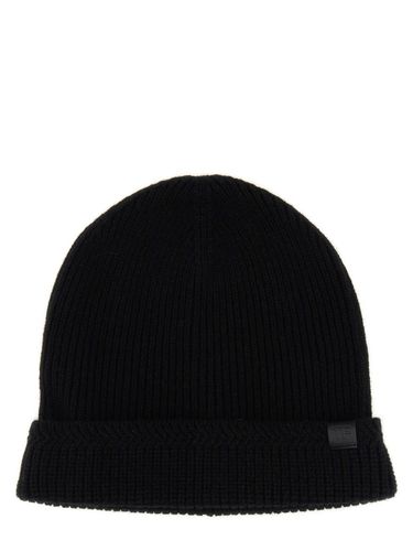 Tom Ford Tf Patch Ribbed Beanie - Tom Ford - Modalova