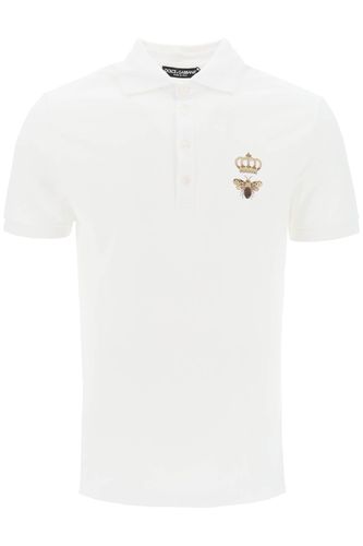 Cotton Pique Polo Shirt - Dolce & Gabbana - Modalova