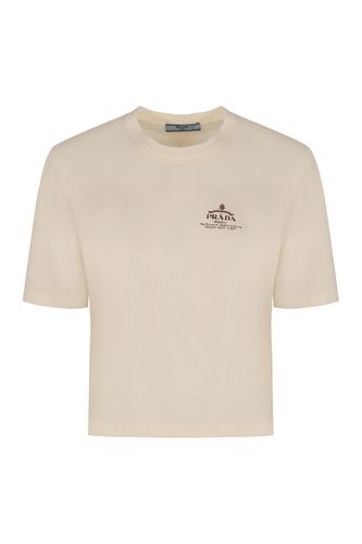 Prada Logo Cotton T-shirt - Prada - Modalova