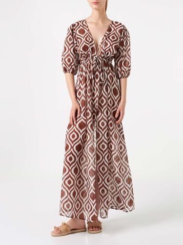 Cotton And Silk Long Beach Dress Bliss With Ikat Print - MC2 Saint Barth - Modalova