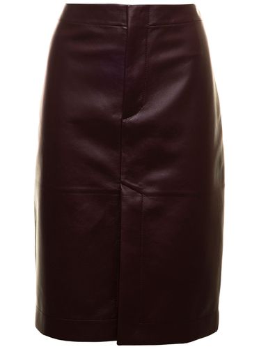 Sheath Skirt In Leather Woman - Bottega Veneta - Modalova