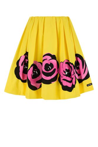 Miu Miu Yellow Poplin Skirt - Miu Miu - Modalova