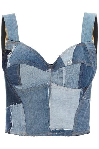 Dolce & Gabbana Denim Cropped Top - Dolce & Gabbana - Modalova