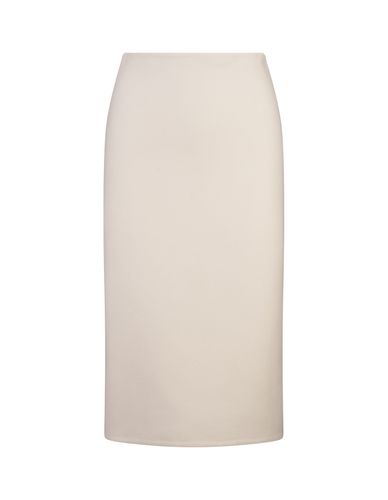 Ivory Wool Cloth Midi Skirt - Ermanno Scervino - Modalova