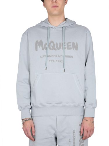 Graffiti Logo Print Sweatshirt - Alexander McQueen - Modalova