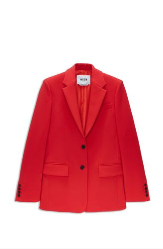 Long-sleeved Single-breasted Tailored Blazer - MSGM - Modalova