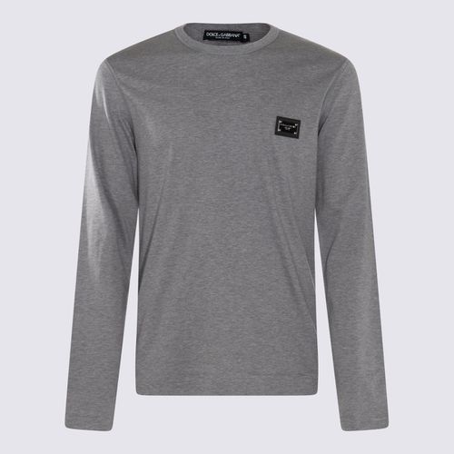 Dolce & Gabbana Grey Cotton T-shirt - Dolce & Gabbana - Modalova