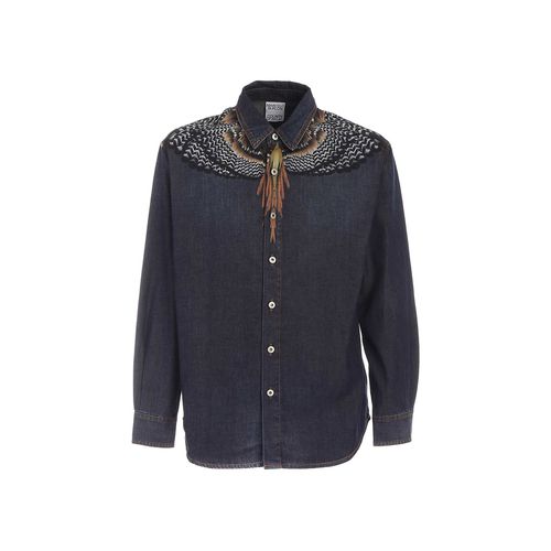 Grizzy Wings Denim Shirt - Marcelo Burlon - Modalova