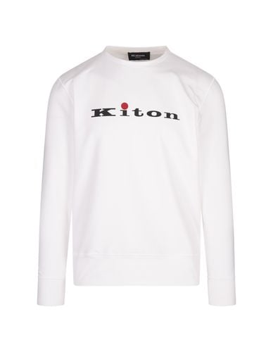 Crew Neck Sweatshirt With Logo - Kiton - Modalova