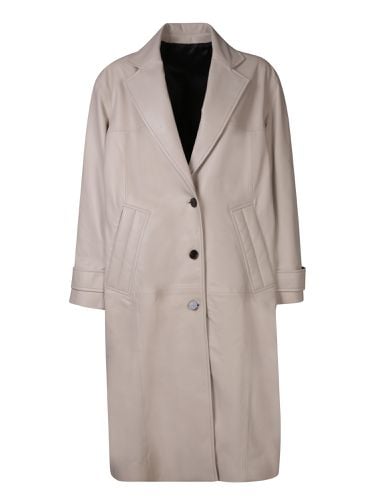 Paul Smith Beige Leather Coat - Paul Smith - Modalova