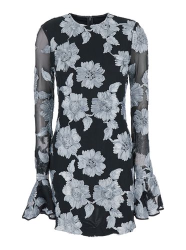 Multicolor Short Dress With All-over Floral Print In Tech Fabric Stretch Woman - Rotate by Birger Christensen - Modalova