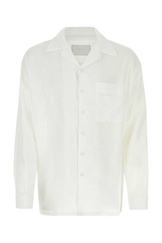 Prada White Linen Shirt - Prada - Modalova